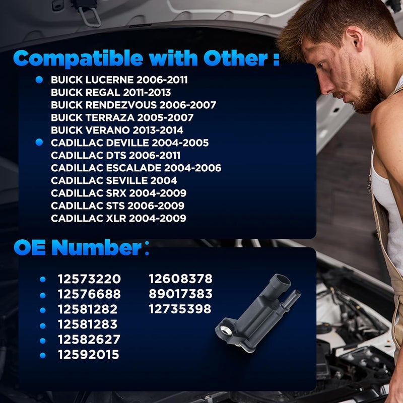 AIKEN Vapor Canister Purge Solenoid Valve Compatible with 2004-2009 Chevy Silverado Avalanche Suburban Express Tahoe GMC Sierra Yukon, Escalade OEM CP470 GM 12581282. - Image 3